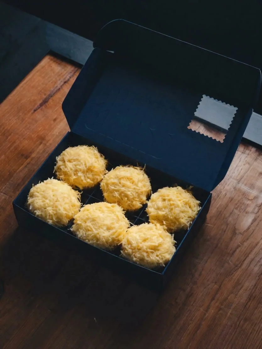 A Shukr box of six, opened